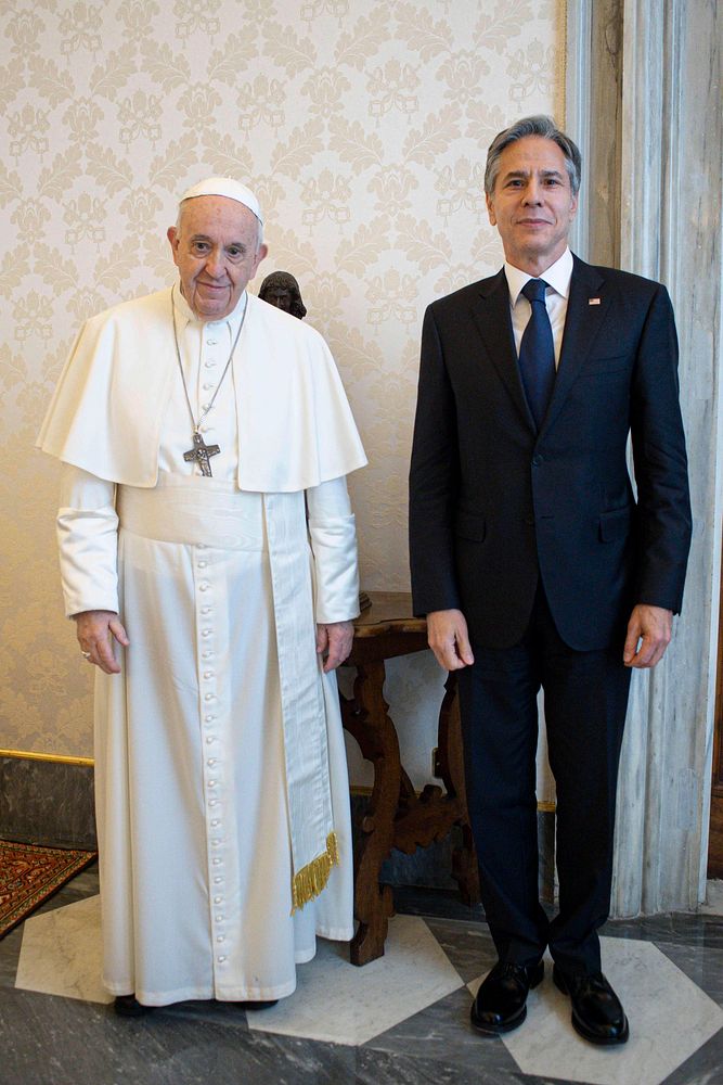 Secretary Blinken Meets With Pope Francis. Secretary of State Antony J. Blinken meets with Pope Francis, in Vatican City…