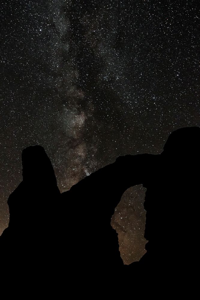 Milky Way over Turret Arch. Original public domain image from Flickr