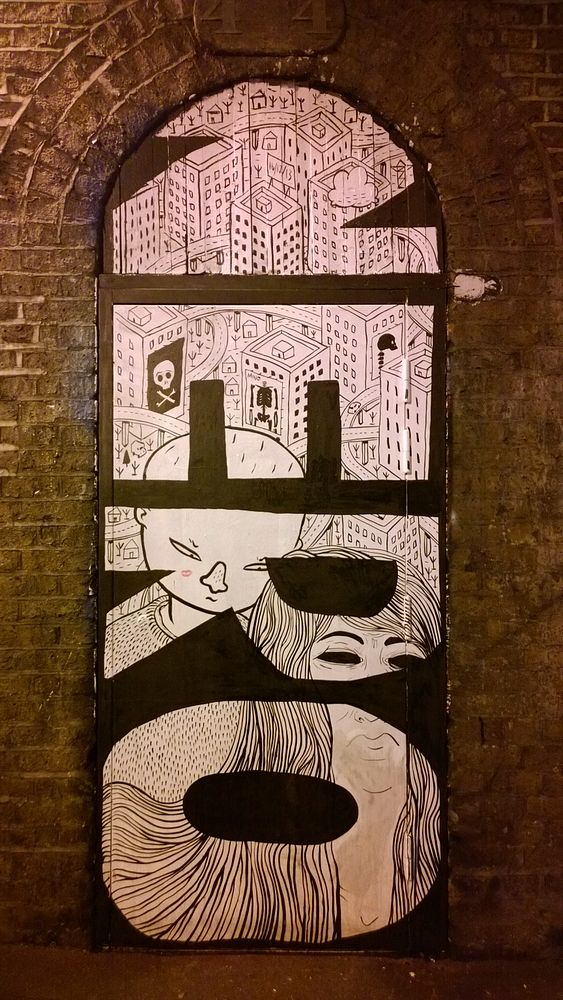 Nero street art in Shoreditch London by MIIIO.