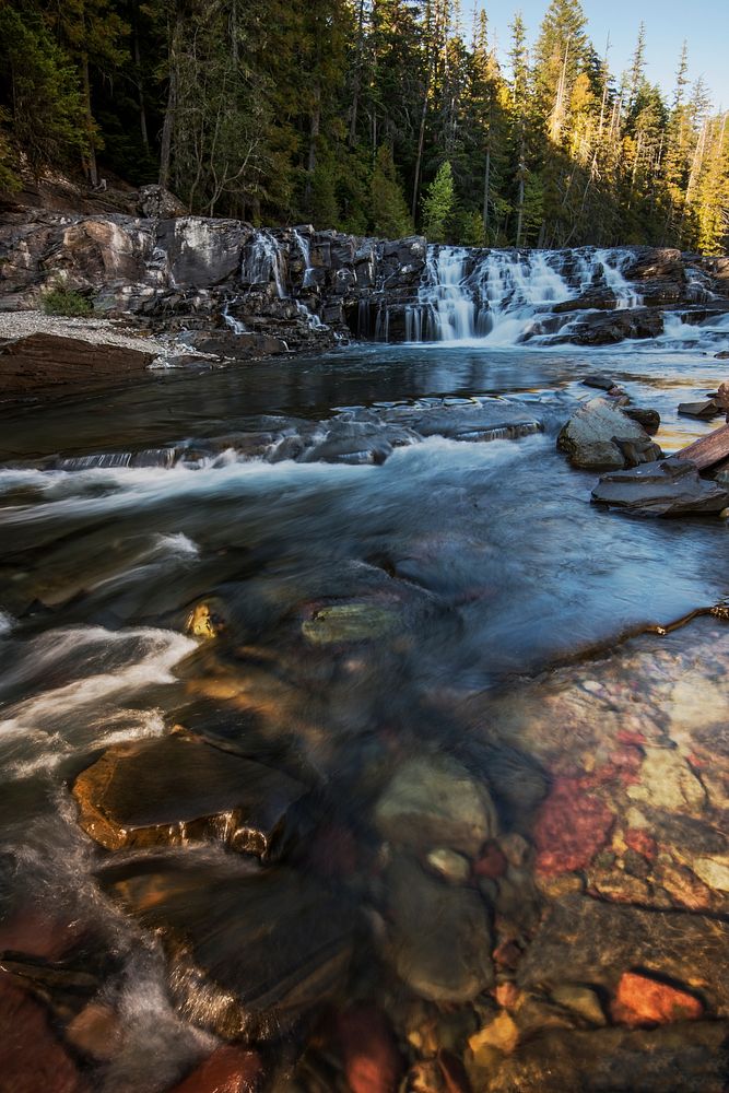 McDonald Creek - Autumn water. Original public domain image from Flickr