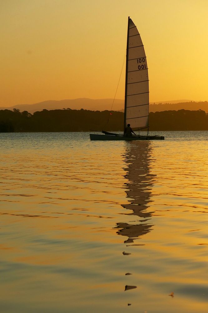 Lake Burley Griffin at sunset.