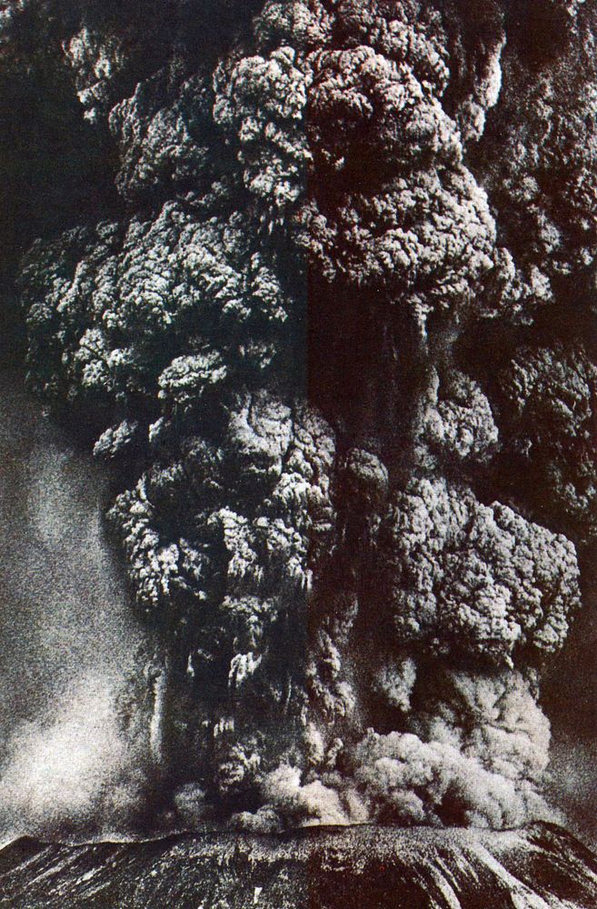Mount St. Helens Erupts, May 18, 1980.jpg, Gifford Pinchot National Forest Historic Photo. Original public domain image from…