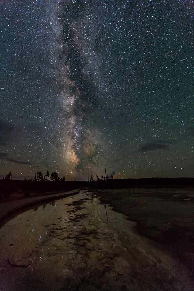 Milky way at Fountain Paint Pots. Original public domain image from Flickr