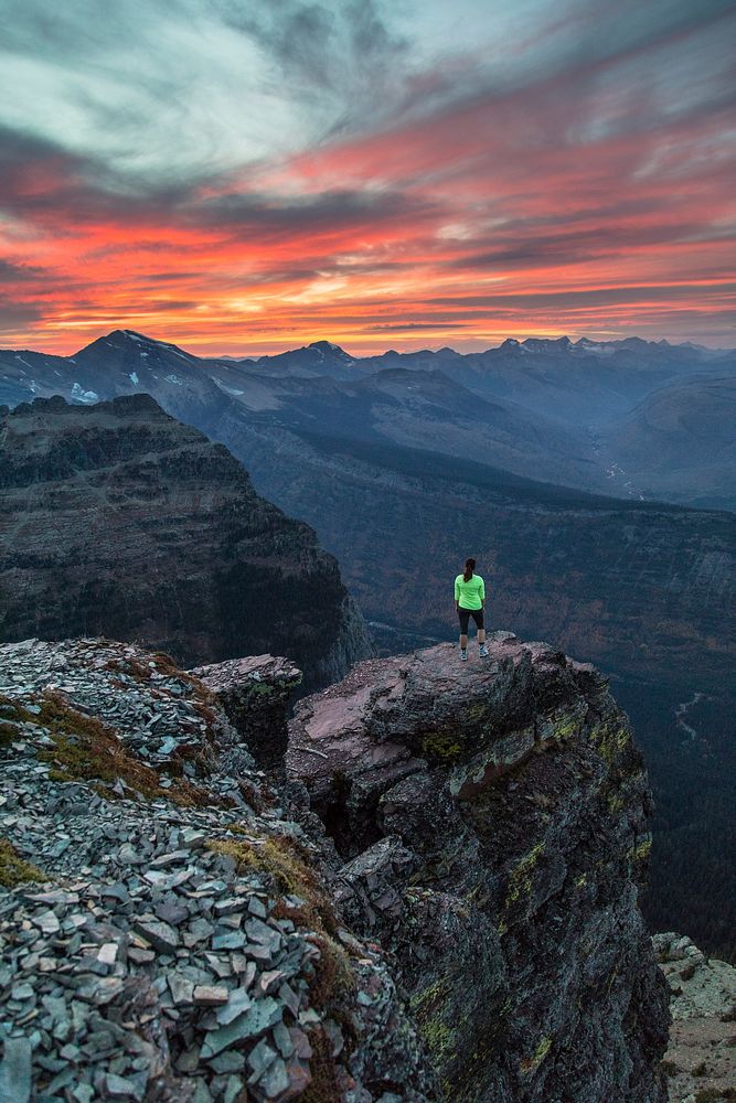 Alpine Sunset from Oberlin Portrait. Original public domain image from Flickr