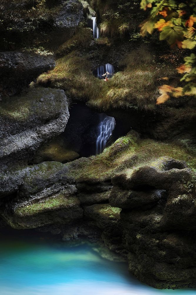 Waterfall in Austria. Free public domain CC0 photo.