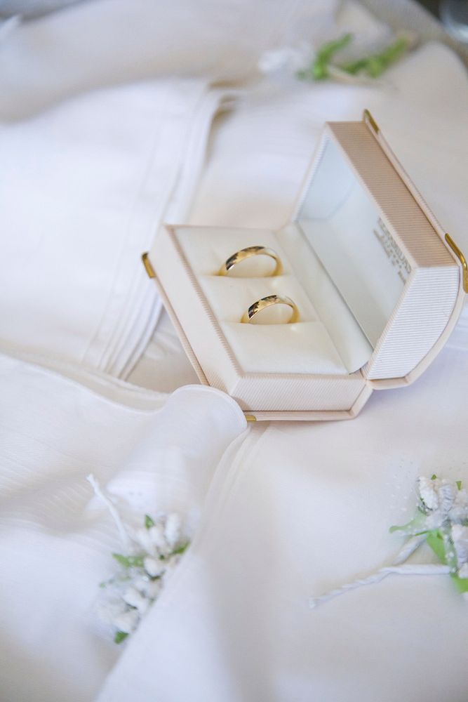 Wedding ring in box. Free public domain CC0 photo.