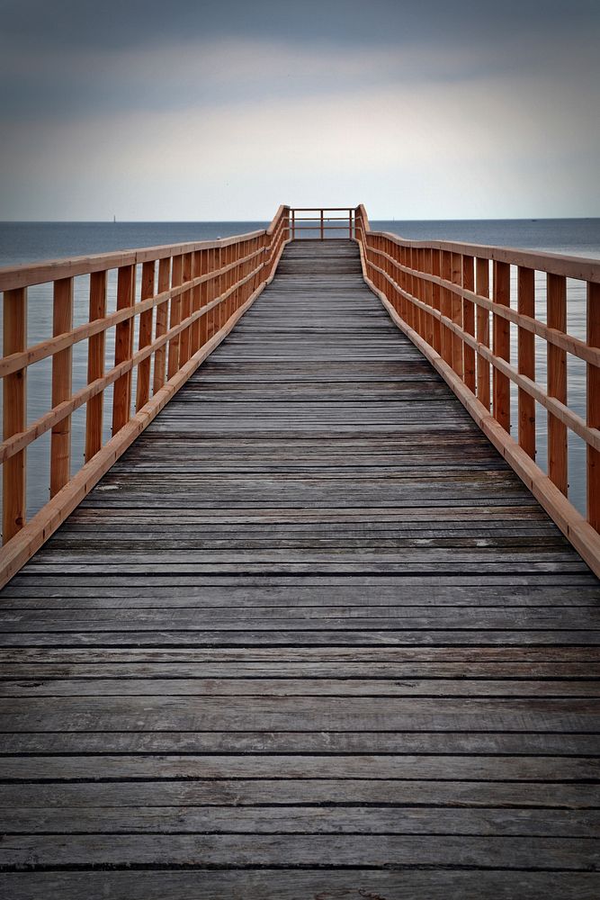 Boardwalk to the ocean. Free public domain CC0 image.