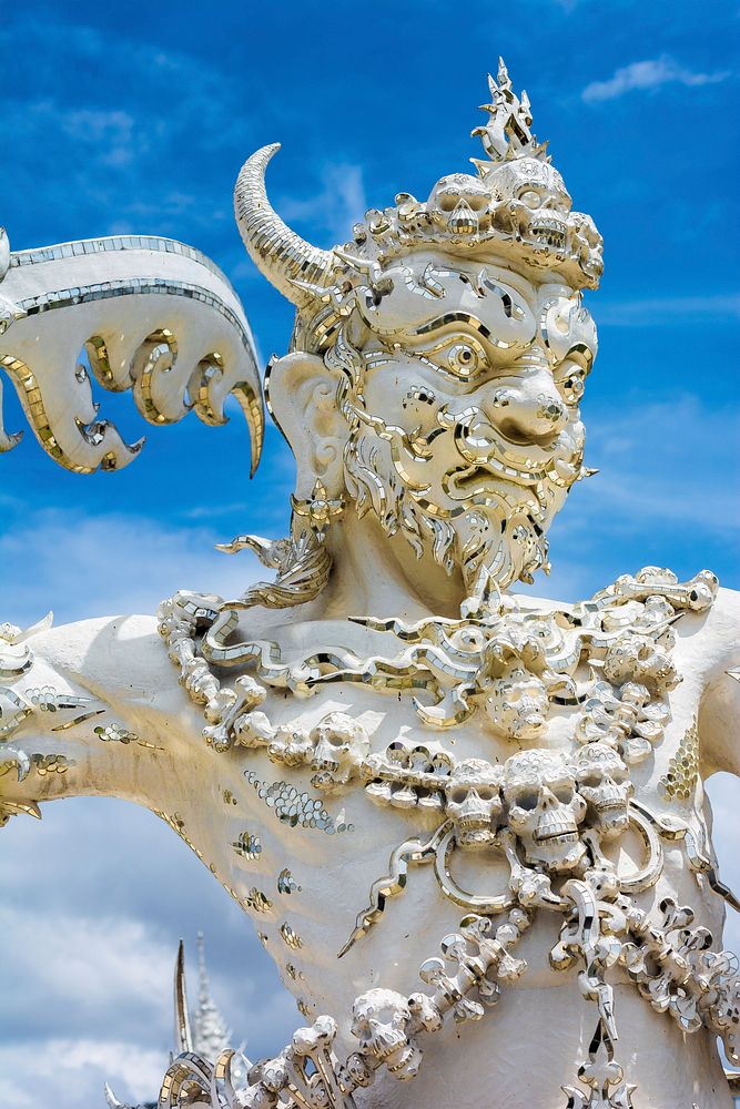 Giant sculpture in White temple, Chiang rai, thailand. Free public domain CC0 photo.