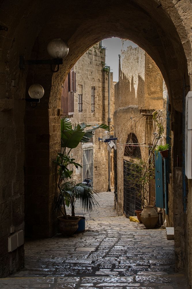 Old Jaffa street architecture. Free public domain CC0 image.