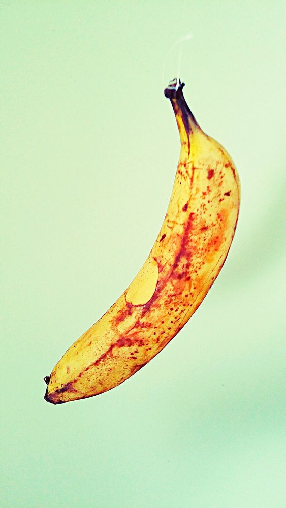 Closeup on ripe yellow banana. Free public domain CC0 image.