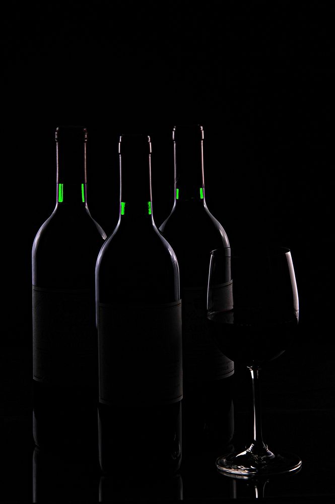 Bottles of wine. Free public domain CC0 photo.