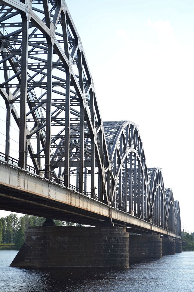 Railway Bridge in Latvia . Free public domain CC0 photo.