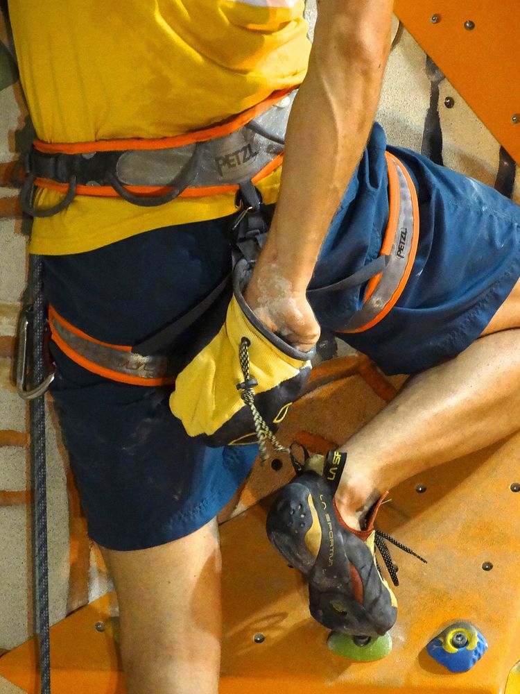 Indoor rock climber. Free public domain CC0 photo.