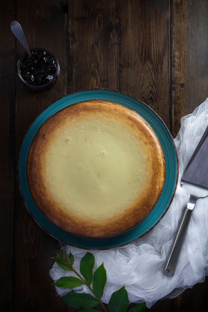 Butter cake on plate. Free public domain CC0 photo.