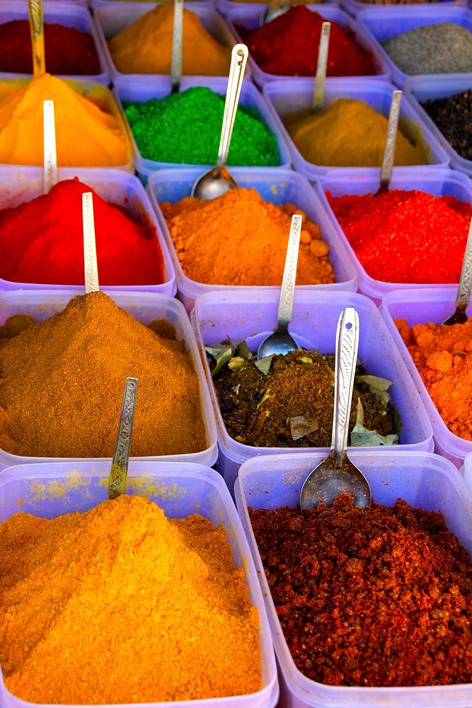 Colorful spices. Free public domain CC0 image