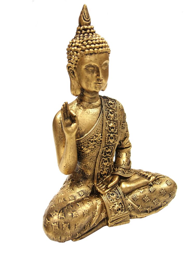 Golden Buddha statue. Free public domain CC0 image.