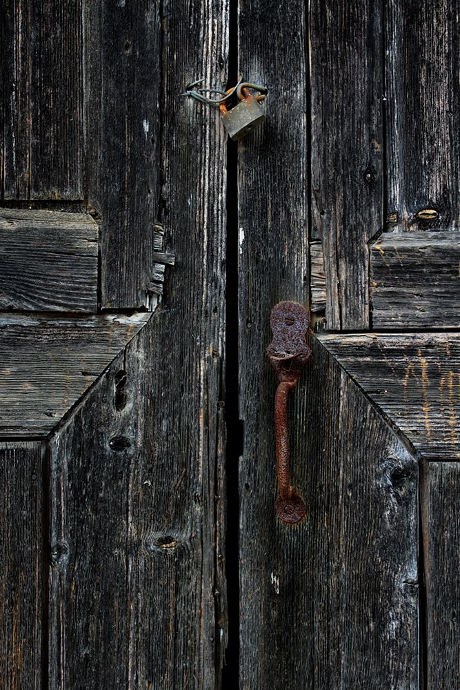Rustic wooden door close up. Free public domain CC0 photo.