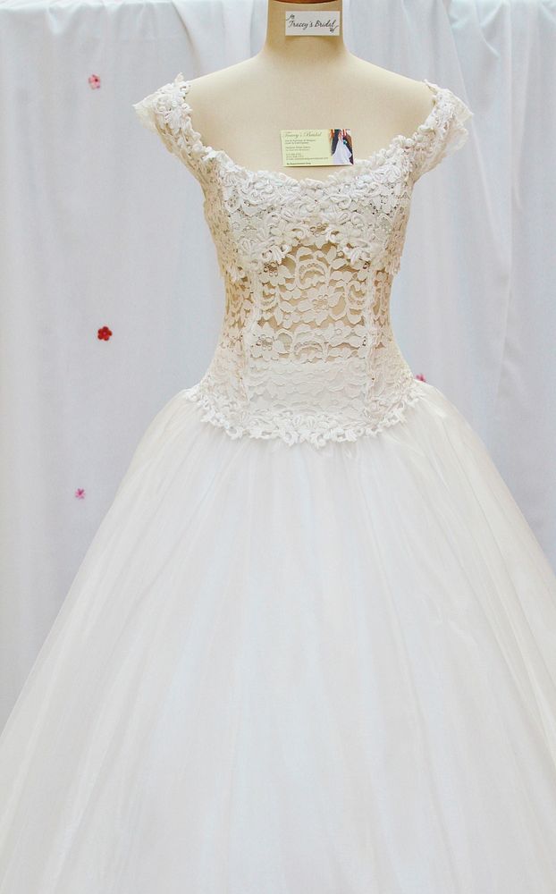 Bride's wedding gown. Free public domain CC0 image.