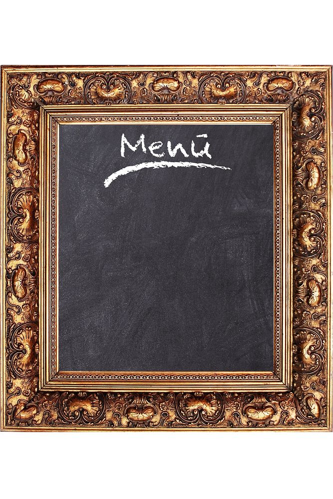 Menu board frame. Free public domain CC0 photo.