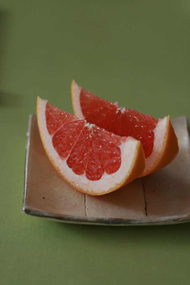Closeup on blood orange fruit slices. Free public domain CC0 image.