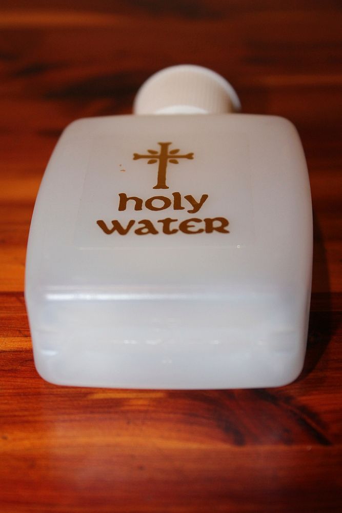 Holy water from church. Free public domain CC0 image.