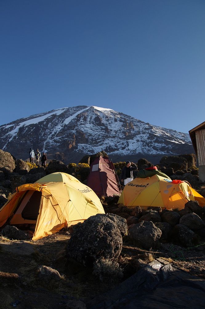 Mountain top camping. Free public domain CC0 photo.