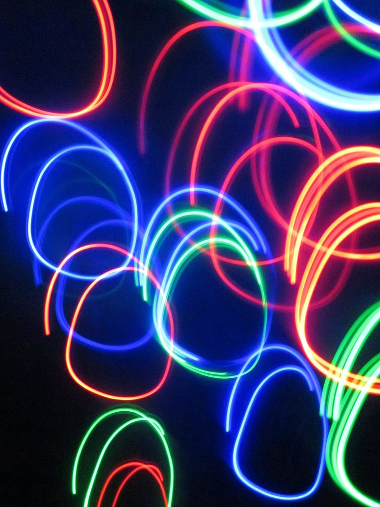 Long exposure lights photo. Free public domain CC0 image.