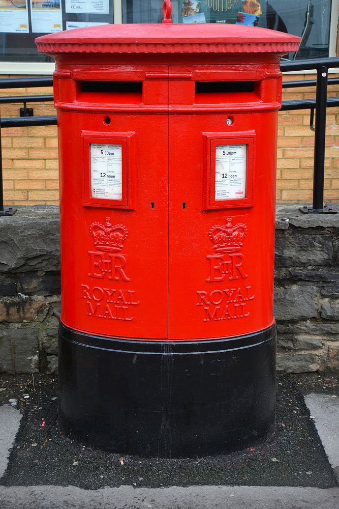 Red mailbox. Free public domain CC0 photo.