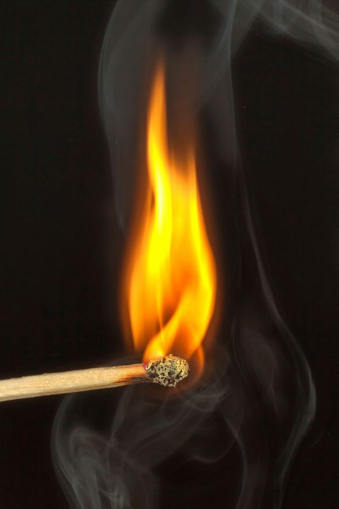 Lighting matchstick. Free public domain CC0 photo
