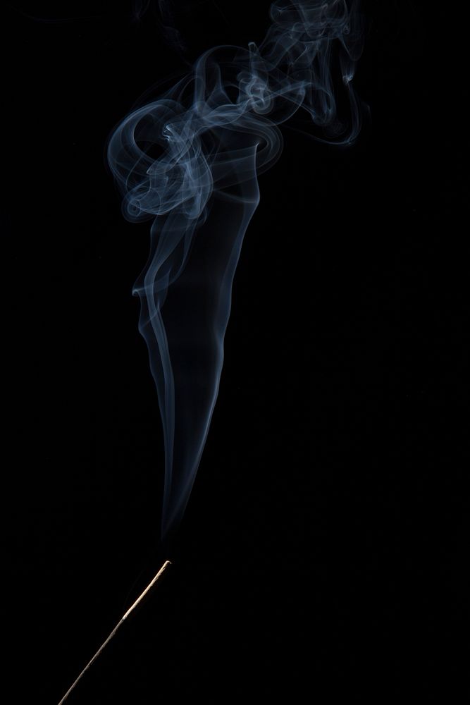 Smoke on black background. Free public domain CC0 image.