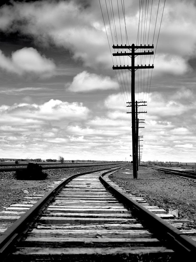 Empty train track. Free public domain CC0 photo.