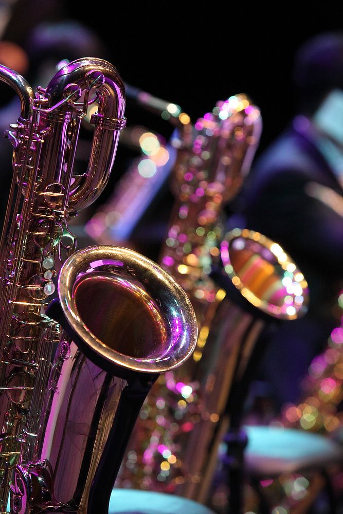 Saxophone, musical instrument. Free public domain CC0 photo.