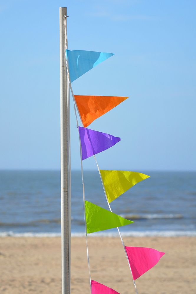 Beach pennants. Free public domain CC0 image.