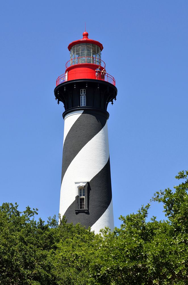 St Augustine Florida lighthouse Landmark. Free public domain CC0 image.