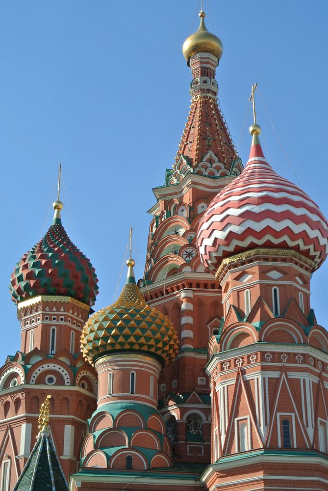 St. Basil's Cathedral in Moscow, travel background. Free public domain CC0 image.