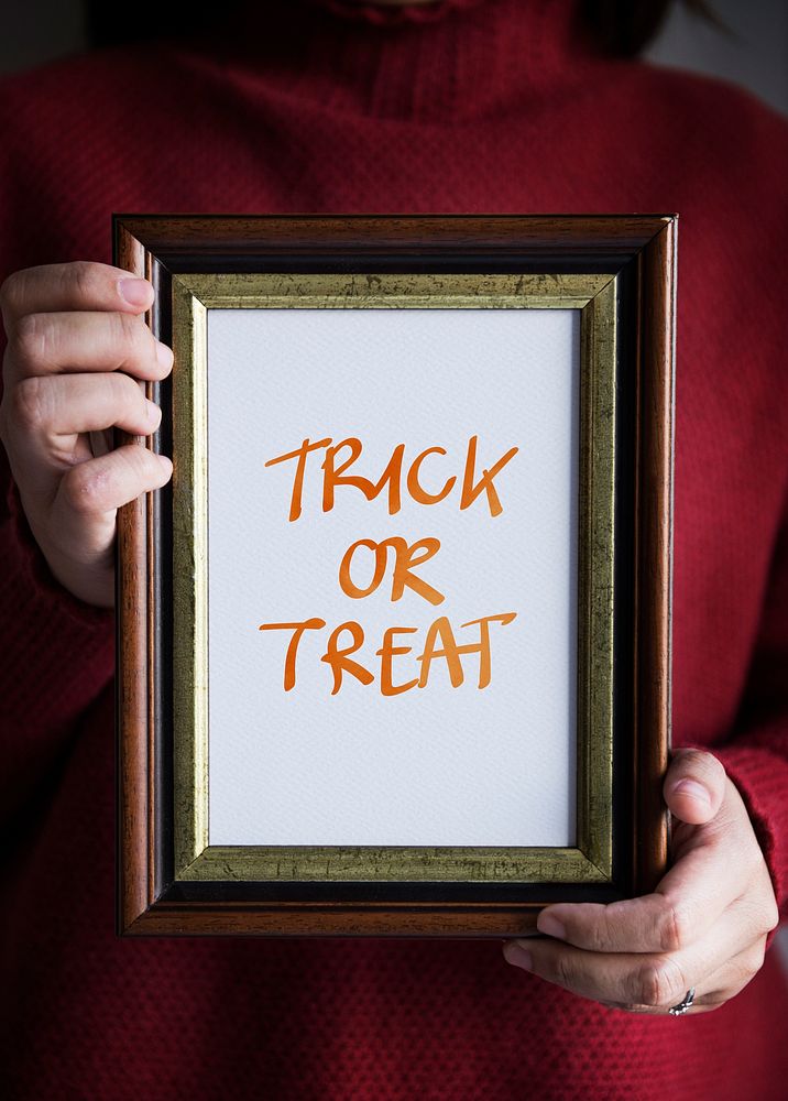 Phrase Trick or Treat in a frame