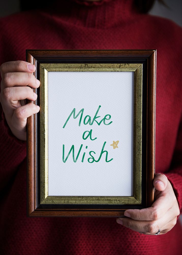 Phrase Make a Wish in a frame