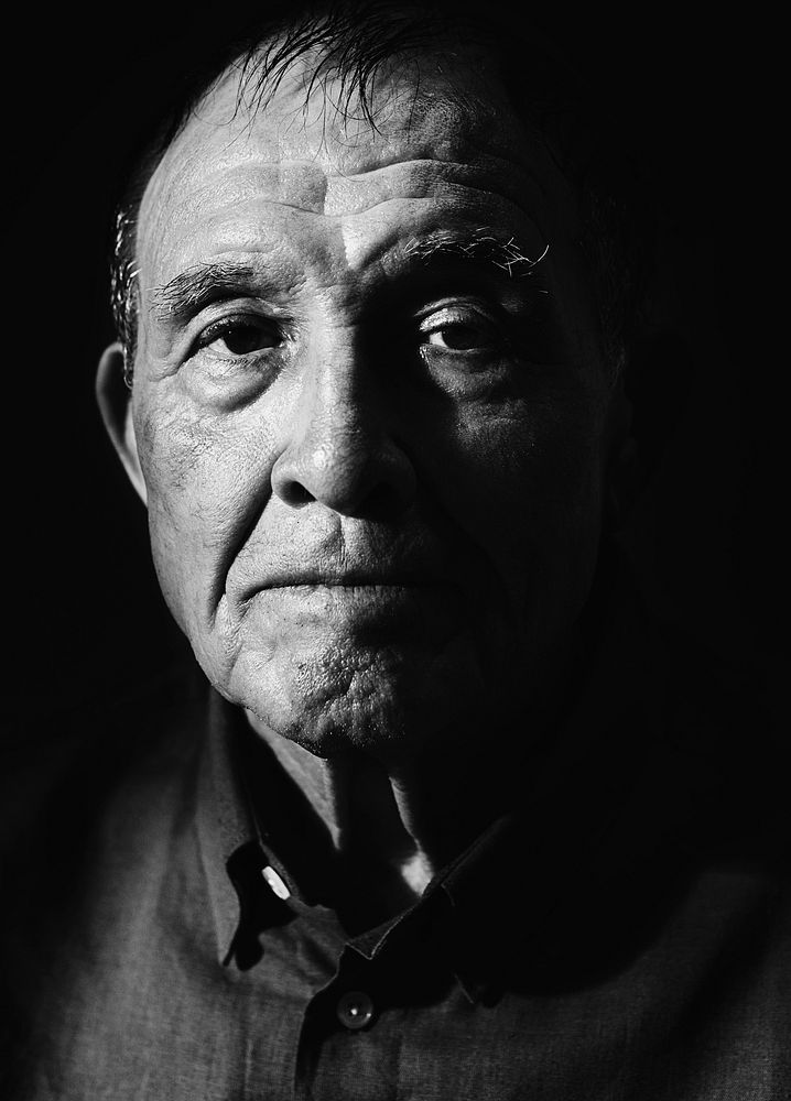 A portrait of an elderly man