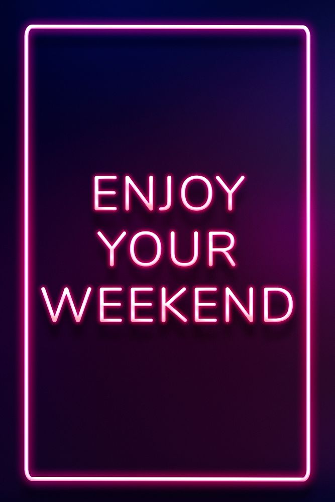 Enjoy your weekend lettering typography framed