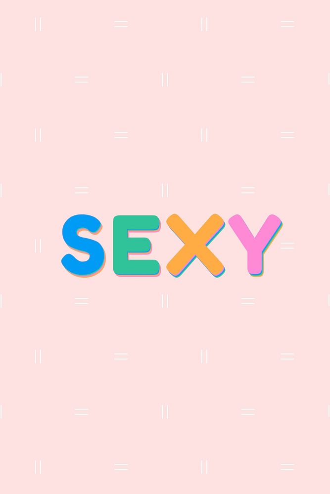Sexy word bold calligraphy font