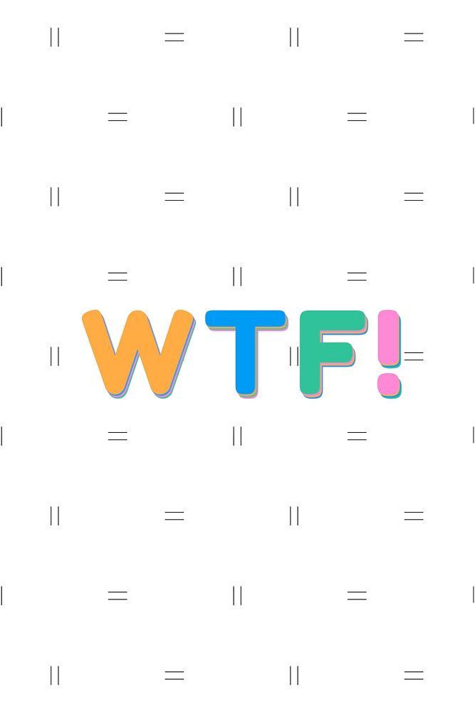 WTF calligraphy boldface word font