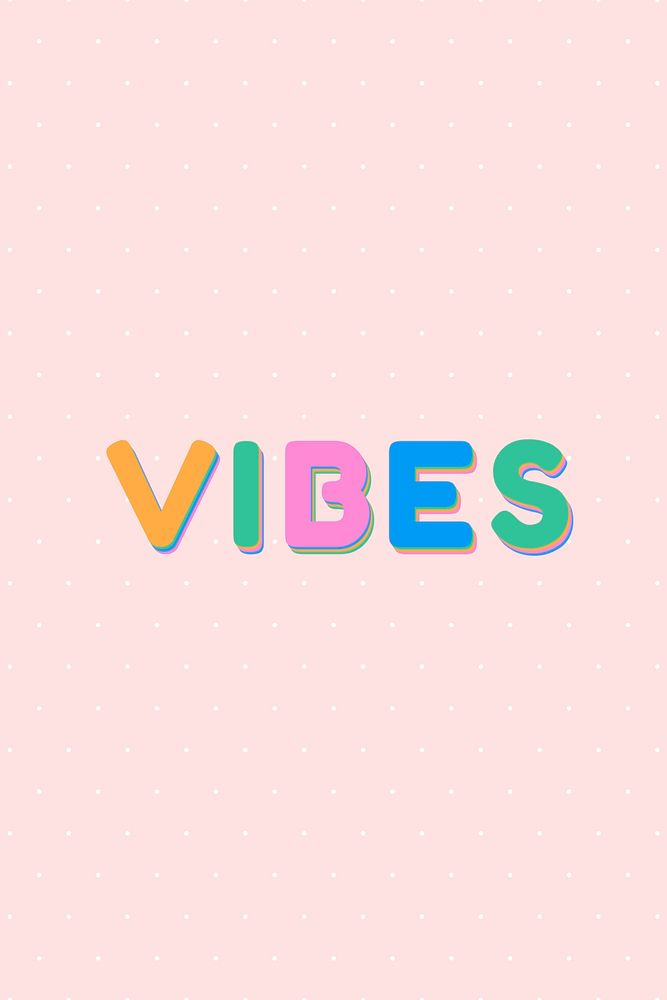 Vibes word bold calligraphy font
