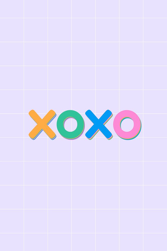 xoxo word bold calligraphy font