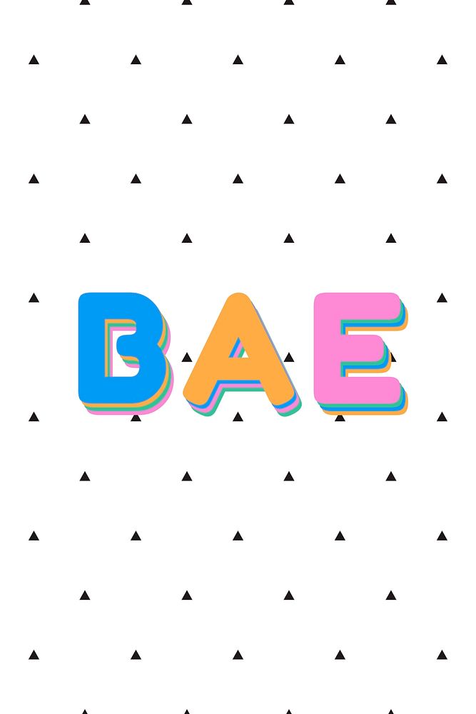 Bae colorful rounded font typography illustration 