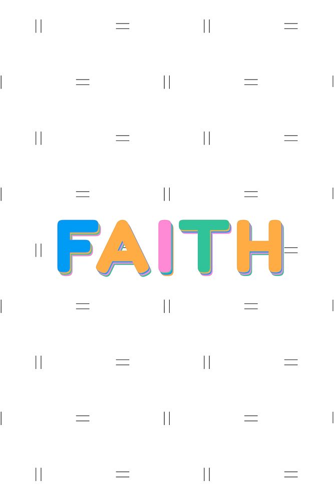 Faith word art text typography 