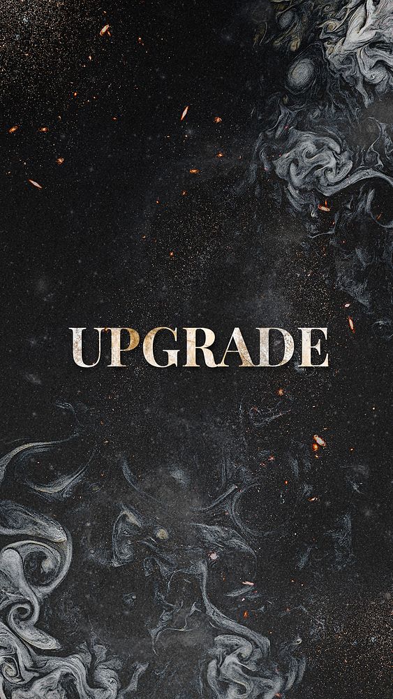 Gold font upgrade word typography