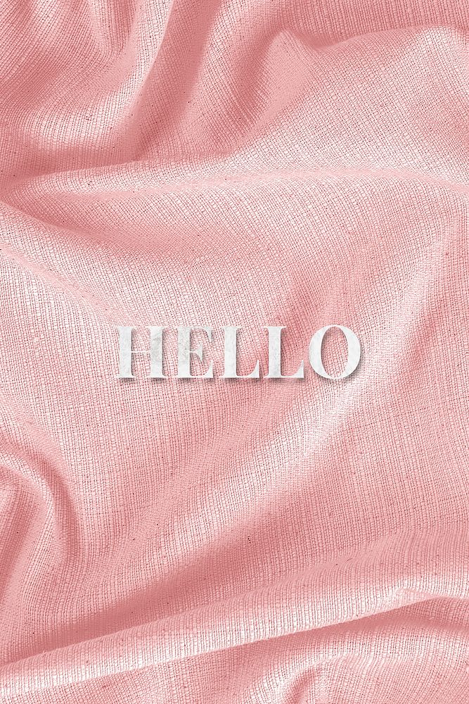 Hello text typography font pink texture