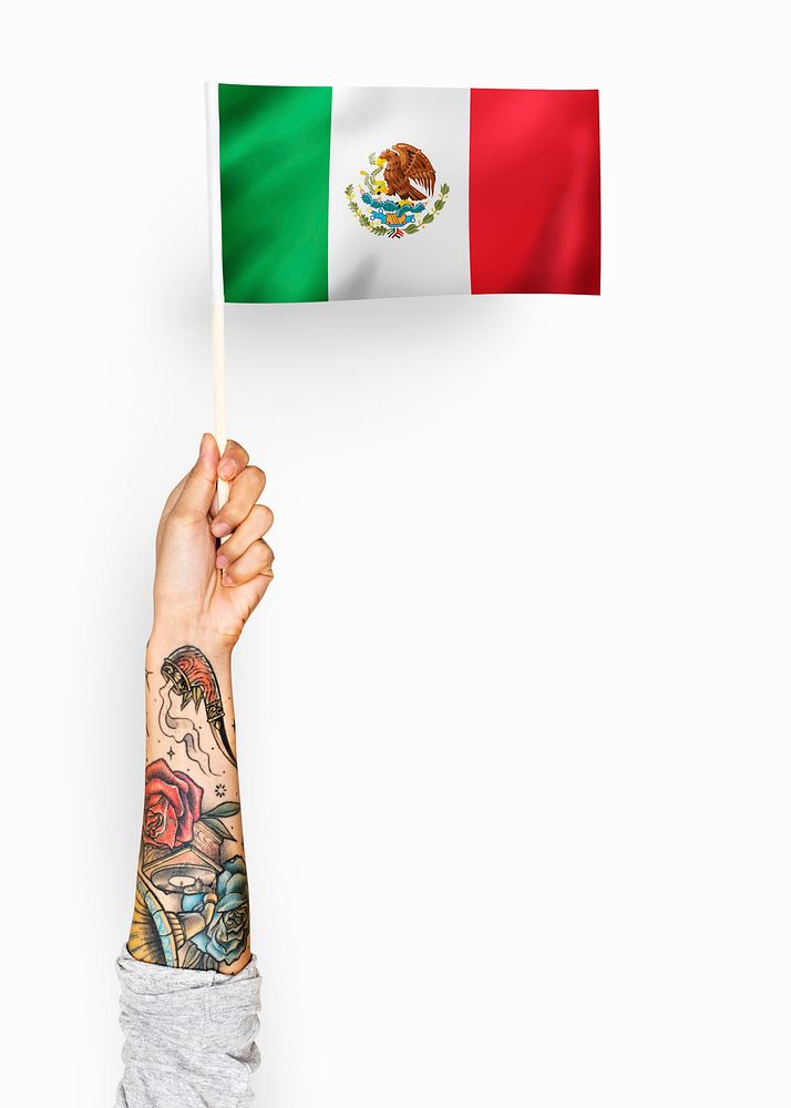Person waving the flag of United Mexican States