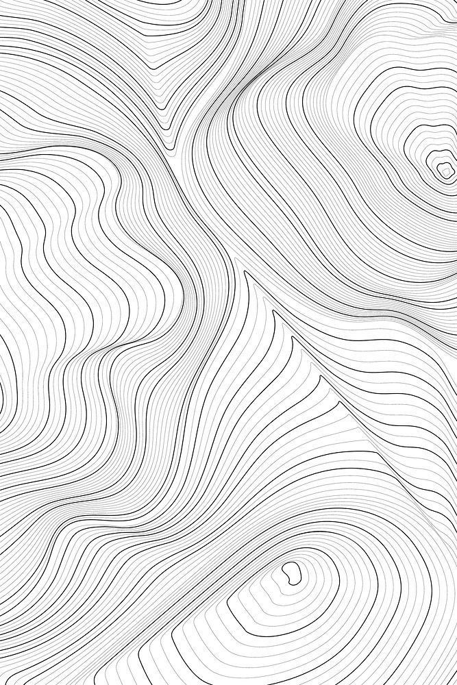 Gray topographic pattern on a white background