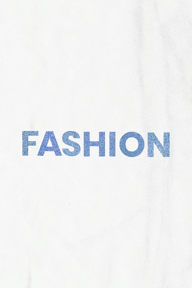 Glittery blue Fashion typography social banner